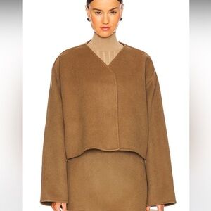 L'Academie by Marianna Milly Wool Jacket in Olive Green
